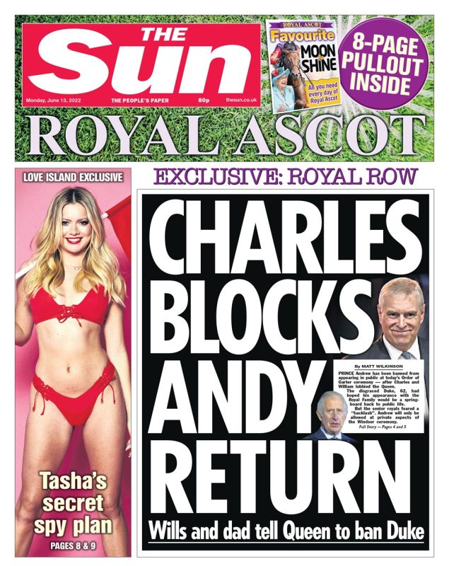 The Sun - Charles blocks Andy return