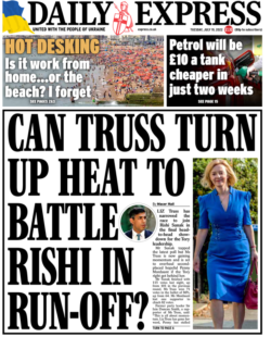 Daily Express – Can Truss turn up the heat to battle Rishi in run-off?
