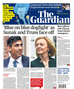 The Guardian – ‘Blue on blue dogfight’ as Sunak and Truss face off