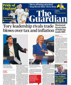 The Guardian – Tory leadership rivals trade blows over tax and inflation