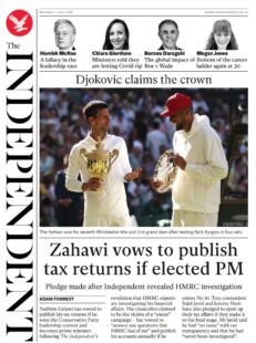 The Independent – Zahawi vows to publish tax returns if elected PM