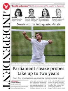 The Independent – Parliament sleaze probes take up to two years