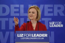 Liz Truss ‘gets lost’ trying to leave room after leadership bid speech