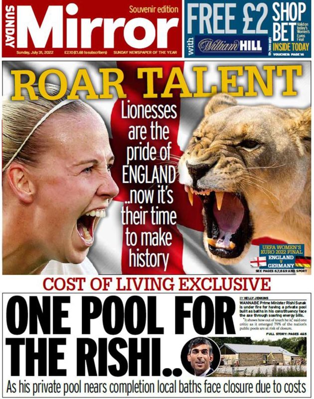 Sunday Mirror - One pool for the Rishi 