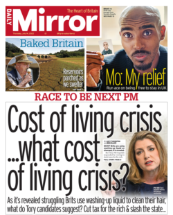 Daily Mirror – Cost of living crisis … what cost of living crisis?