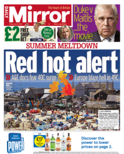 Daily Mirror – Red hot alert