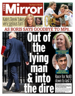 Daily Mirror – Out of the lying man & into the dire