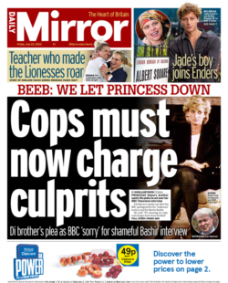 Daily Mirror – Cops must now charge culprits