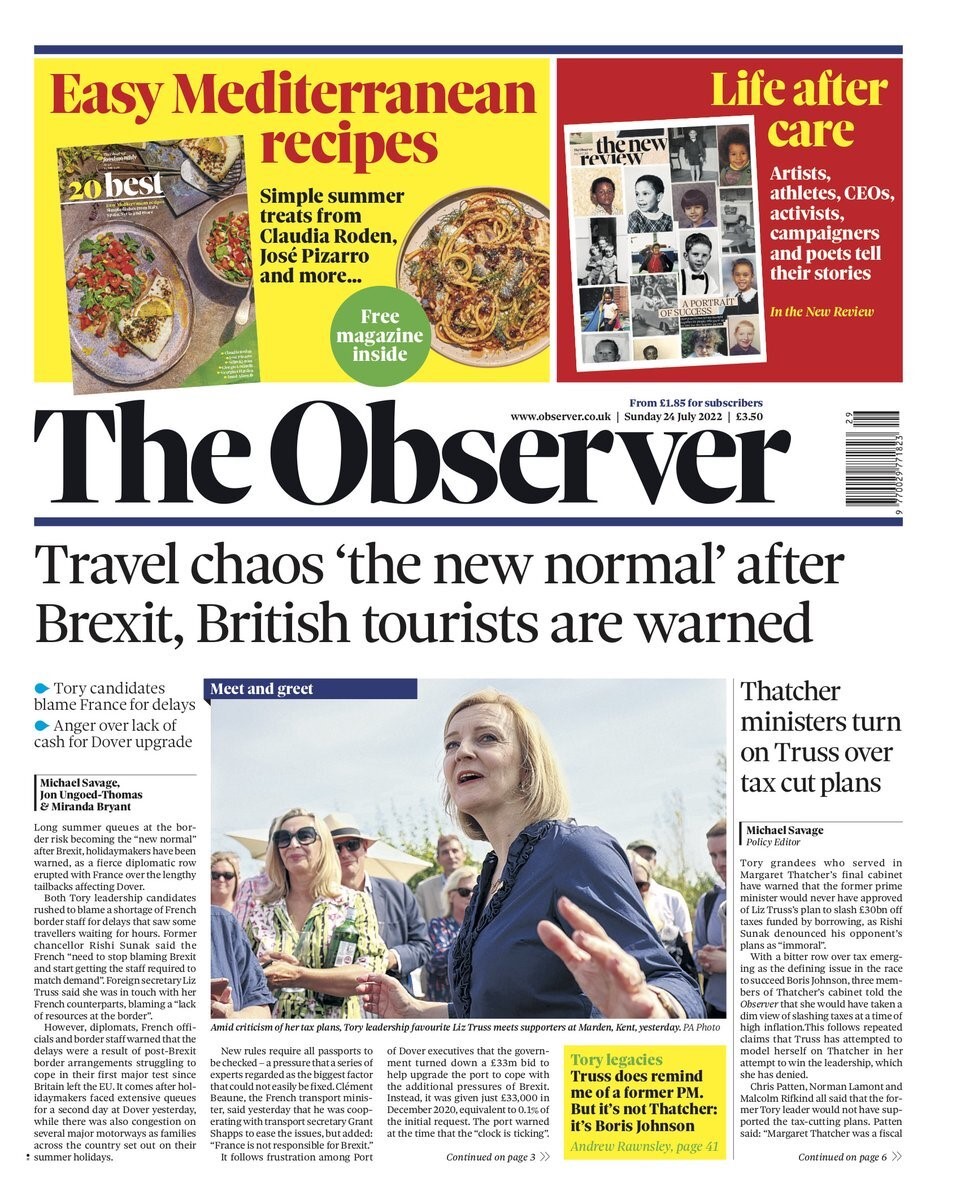 Sunday Papers - Travel chaos new normal after Brexit & Sunak's hardline immigration plans