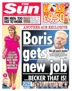 The Sun – Boris Becker gets new job