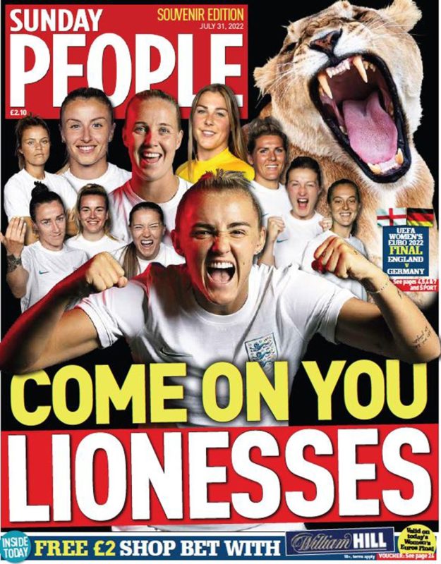 Sunday People - Come on you Lionesses 