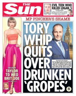 The Sun – Tory whip quits after drunken gropes