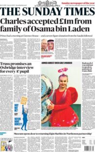The Sunday Times – Charles accepted £1m from family of Osama bin Laden 