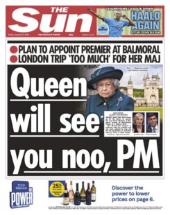 The Sun – Queen will see you noo, PM ￼
