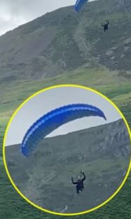 Tom Cruise fan stunned as Mission Impossible star paraglides over her in Lake District