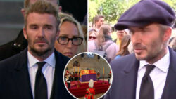 David Beckham pays emotional final tribute to the Queen after her funeral