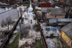 Ukraine war: Houses flooded after missiles hit major dam