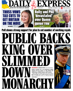 Daily Express – Public backs king over slimmed down monarchy