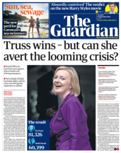 The Guardian – Truss wins … but can she avert the looming crisis?