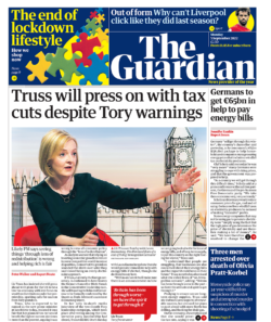 The Guardian – Truss will press on with tax cuts despite Tory warning
