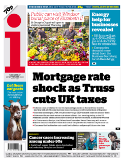 The i – Mortgage rate shock as Truss cuts UK tax