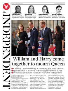 The Independent - William and Harry come together to mourn the Queen 