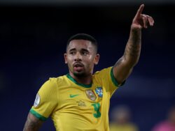 Arsenal striker Gabriel Jesus reacts after being axed from final Brazil squad before World Cup