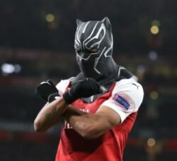 Aubameyang shows off new mask in training with striker set for Chelsea debut vs Zagreb just days after burglary horror