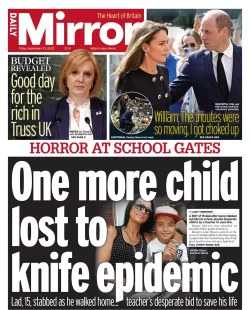 Daily Mirror – One more child lost to knife epidemic