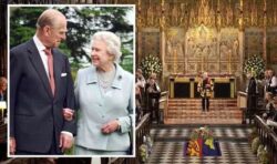 Queen Elizabeth is buried alongside Prince Philip in intimate family funeral behind closed doors