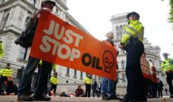 Just Stop Oil activists ‘block man from taking baby to hospital’ in London protest