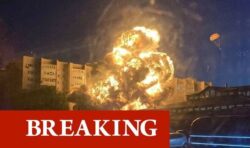 Huge fireball erupts in Russia as military plane smashes into building