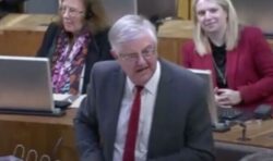 Mark Drakeford shakes in anger as he erupts in explosive rant against Tory leader – video