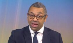 James Cleverly refuses to commit to pensions triple lock as inflation hits double digits