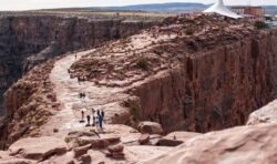 Rescue mission as five tourists trapped 200ft at Grand Canyon