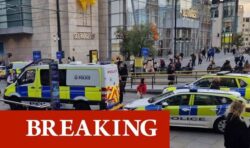 ‘Screaming’ at Manchester shopping centre as police swoop on knifeman terrifying workers