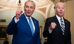 Biden and Schumer in hot mic midterm gaffe over crucial Senate race: ‘We’re in danger’
