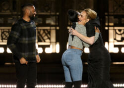 Couple who got engaged on stage at Adele One Night Only concert are now married – and bride walked down aisle to Make You Feel My Love