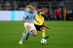 Erling Haaland had three fitness issues, admits Pep Guardiola, after early substitution against Dortmund
