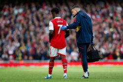 Mikel Arteta provides injury update on Bukayo Saka after Arsenal star limps off in win over Nottingham Forest