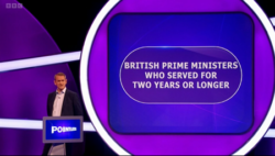 BBC’s Pointless asks coincidental question on how long Prime Ministers served in office hours after Liz Truss resigns after 44 days