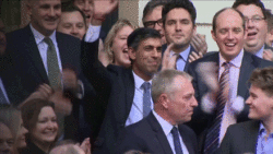 Rishi appears to ‘levitate’ outside Tory HQ – and people are baffled