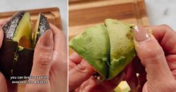 Try this genius hack to cut an avocado into quarters so that it peels easily