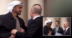 Warm-hearted Putin gives coat to Abu Dhabi billionaire ruler who needs it most