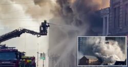 Plumes of smoke rise above Glasgow after major fire breaks out