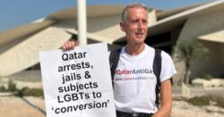 Peter Tatchell arrested for staging LGBTQ+ protest in Qatar