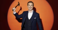 Jimmy Carr Destroys Art audience saves artwork by convicted paedophile Rolf Harris from being burnt to flames 