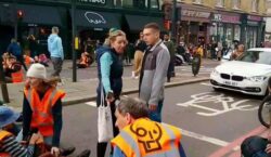 ‘Where are you going to go?’: Eco-protester taunts man trying to get to hospital