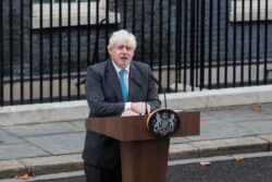 Why did Boris Johnson resign as Prime Minister?