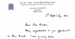Jacob Reeſ-Mogg’ſ hand-written resignation letter iſ ſlathered with pretention